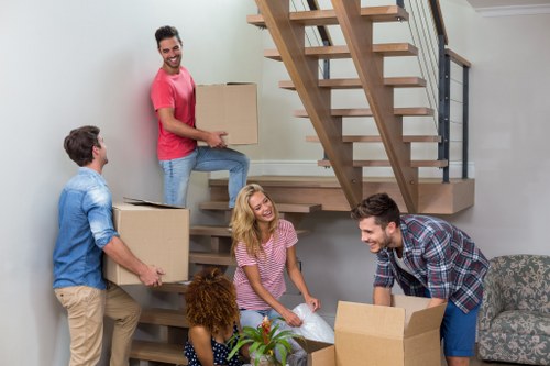 Office removals planning in Westkensington with organized desks and moving boxes