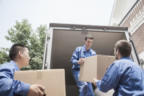 Furniture removal service setup for a West Kensington property