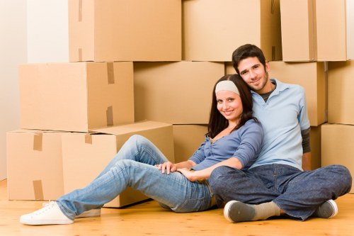 Packed moving van ready for same day removals in West Kensington