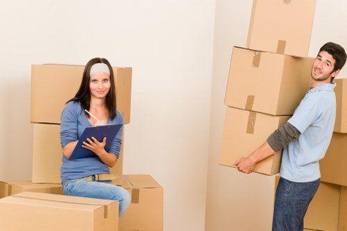 Carefully packed fragile belongings in boxes for Westkensington moves